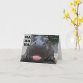 HA HA HAが**60誕生日でHIPPOベビーを発表» カード (黄色い花)