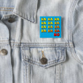 Ha Ha Noボタンのバおもしろいージピン 缶バッジ (インサイチュ)
