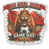 🇲🇦 HA HNA JINA モロッコ代表チーム ゲームデー 2026 シール (正面)