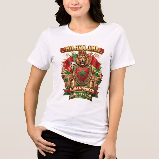 🇲🇦 HA HNA JINA モロッコ代表戦2026  トライブレンドＴシャツ (正面)