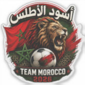 🇲🇦 HA HNA JINA モロッコ代表 2026年試合日  シール (正面)