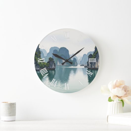 Ha Long Bay Vietnam ラージ壁時計 (ホーム)