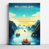 Ha Long Bay Vietnam Canvas Print Travel Poster キャンバスプリント