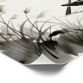 Ha Long Bay Vietnam Ink Wash Landscape ポスター (コーナー)