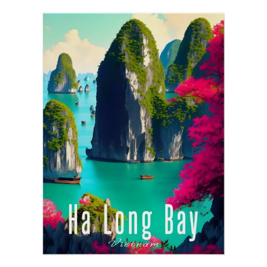 Ha Long Bay Vietnam Travel Poster ポスター (正面)