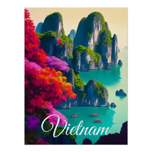 Ha Long Bay Vietnam Travel Poster ポスター (正面)