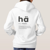 Hä? Lustiger Spruch und Definition Humor Deutsch パーカ (裏面)