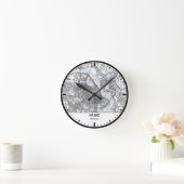 Ha Noi Clock City Line Art ラウンド壁時計 (ホーム)