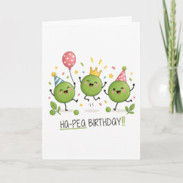 Ha-Pea 誕生日カード | 面白いエンドウ豆のダジャレ 誕生日カード カード