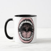 Haaa!!! 広い口のコーヒー・マグ1を開けて下さい マグカップ (左)