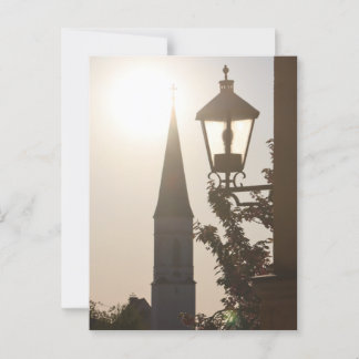 HAAGER KIRCHTURM VON FREITREPPE MIT LATERNE ポストカード