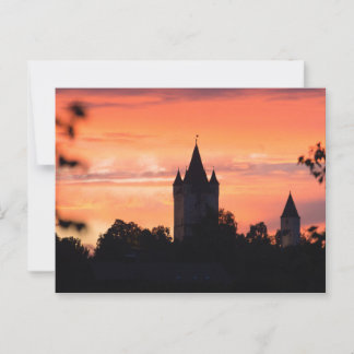 HAAGER SCHLOSSTURM & KLEINER SCHLOSSTURM AM ABEND ポストカード