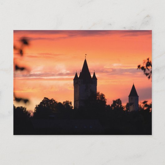 HAAGER SCHLOSSTURM & KLEINER SCHLOSSTURM AM ABEND ポストカード (正面)