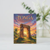 Ha'amonga 'a Maui Tonga ポストカード (スタンド正面)