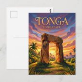 Ha'amonga 'a Maui Tonga ポストカード (正面/裏面)