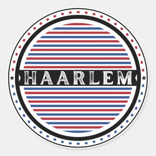 Haarlem City Pride Emblem – Dutch Identity ラウンドシール (正面)