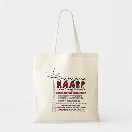 HAARPは電離層を過熱している トートバッグ (正面)