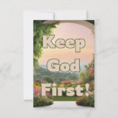 Habakkuk 2:3 KJVバイブル聖句Pic Greeting Card カード (裏面)