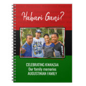 HABARI パーソナライズされた GANI撮影Kwanzaa ノートブック (正面)