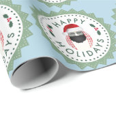 HABIBI幸せな休日のクールな氏の卵のギフト用包装紙の青 ラッピングペーパー (ロールコーナー)