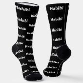 "Habibi" حبيبي一語ミニマリズム ソックス (傾斜あり)