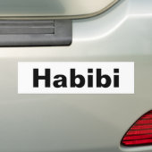 "Habibi" حبيبي一語ミニマリズム バンパーステッカー (車上)