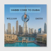 Habibi Come To Dubai Custom Name Travel (正面)