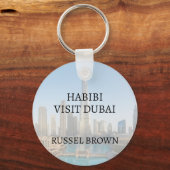 Habibi Come To Dubai Custom Name Travel  キーホルダー (裏面)