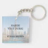 Habibi Come To Dubai Custom Name Travel  キーホルダー (裏面)