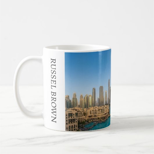 Habibi Come To Dubai Travel Souvenir Personalised コーヒーマグカップ (左)