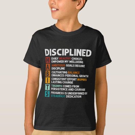 Habits Definition Motivational Quote Affirmations  Tシャツ (正面)