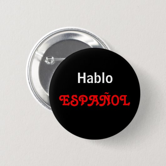 Hablo ESPAÑOL 缶バッジ (正面&裏面)