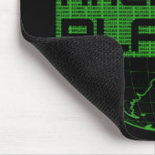 Hack the Planet Green Globe Computer Hackerデザイン マウスパッド (コーナー)