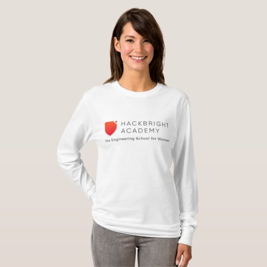 Hackbrightの白いセーター Tシャツ (正面フル)