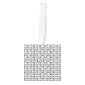 HACKEDコンピュータバイナリコードカスタム2枚の写真 キューブオーナメント (正面)