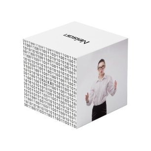 HACKED Computerバイナリコードカスタム2枚の写真 フォトキューブ