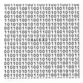 HACKED Computerバイナリコードカスタム2枚の写真 フォトキューブ (正面)