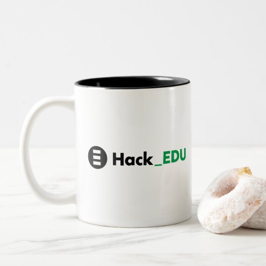 HackEDUダークツートーンコーヒーマグ ツートーンマグカップ (ドーナツ)