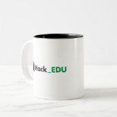 HackEDUダークツートーンコーヒーマグ ツートーンマグカップ (正面左)