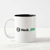 HackEDUダークツートーンコーヒーマグ ツートーンマグカップ (左)