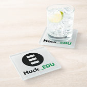 HackEDU Glass Coaster ガラスコースター (アングル)