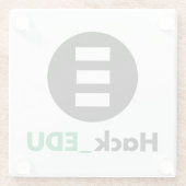 HackEDU Glass Coaster ガラスコースター (裏面)