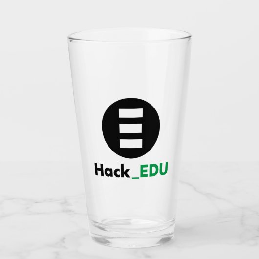 HackEDU Glass Cup タンブラーグラス (正面)