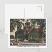HACKENSACK NJ Johnson Library 1910sヴィンテージ ポストカード (正面/裏面)
