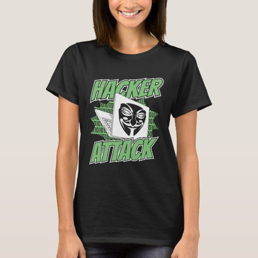 Hacker Attack White Hat Black Hat Ethical Hacking  Tシャツ (正面)