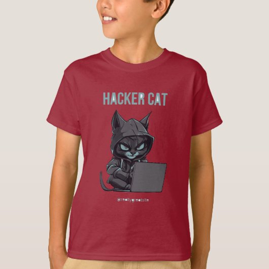 Hacker Cat T-Shirt Tシャツ (正面)