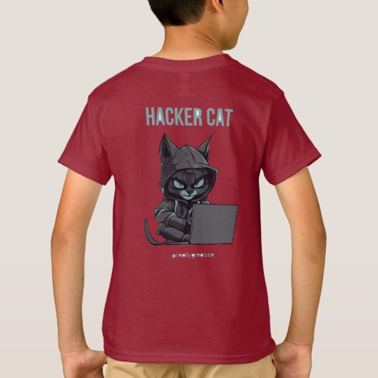 Hacker Cat T-Shirt Tシャツ (裏面)