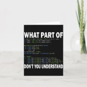 Hacker Computer Programmer Apparel Coding What Par カード (正面)