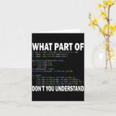 Hacker Computer Programmer Apparel Coding What Par カード (黄色い花)