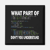 Hacker Computer Programmer Apparel Coding What Par マグネット (正面)